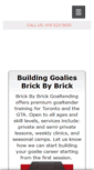 Mobile Screenshot of brickbybrickgoaltending.com