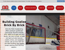 Tablet Screenshot of brickbybrickgoaltending.com